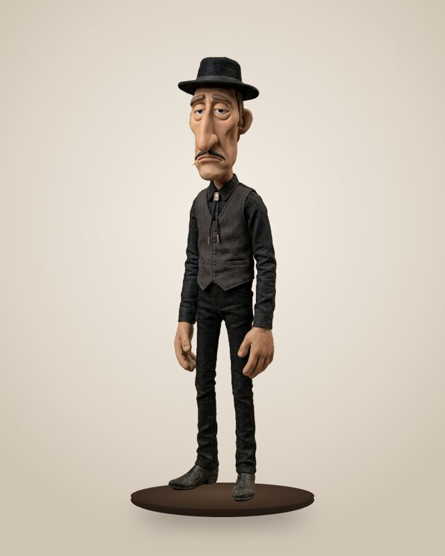 Slim clay figure